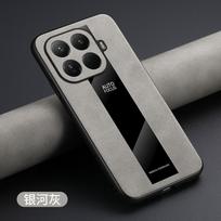 Skirta Xiaomi 17T Pro dėklas Naujas pažangus prabangus odinis su Magsafe magnetiniu laikikliu Neslystantis galinis dangtelis Skirta Xiaomi 17T korpusas Buferis Xiaomi 17T pilka spalva