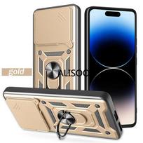 For Xiaomi 15T Pro 17T Pro 14T Case for Xiaomi Mi 15T Cover Armor Slide Camera Ring Stand Holder Protection Phone Capa Funda for Xiaomi 15T Pro auksas