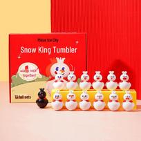 Jiaqi Mixue Snow King Ice Cream Music Box Figure Blind Box Building Set Gift