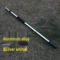 3 m aliuminio teleskopinis vėliavos stulpas su rankiniu mechanizmu, 3 sekcijos, lauko sportui ir žygių susitikimams, sidabrinės spalvos Metal black
