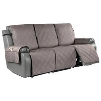 Neslystančios recliner sofos užvalkalai, 3 vietų, su elastine juosta, skalbiami, baldų apsauga miegamajam, biurui, svetainei black