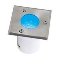 Waterproof square blue LED spotlight 1.2W IP67 mėlyna