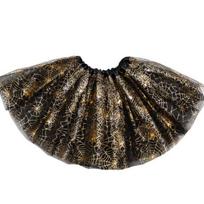 Kids Baby Girls Metallic Spider Web Tutu Skirt Led Light Up Princess Halloween Party Cosplay Carnival Flashing Ballet Dance Wear