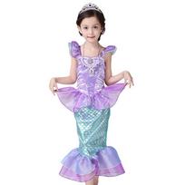 Arielės princesės kostiumai Cosplay suknelė vaikams mergaitėms Undinėlės suknelė Mergaičių vasarinė kasdienė Helovino gimtadienio šventės persirengimo suknelė 120(4T) gray