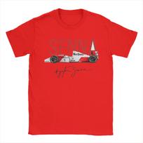 Fun Ayrton Senna Racing Car T-Shirt Men Women Crewneck Cotton T Shirts Short Sleeve Tees Plus Size Clothing XL