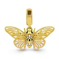 New 925 Silver Spring Collection Butterfly Peacock Dragonfly Dangle Charms Fit Original Bracelet Women Fine DIY Jewelry Gifts