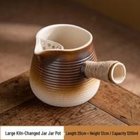 ZISIZ Large Capacity Metal Kettle for Tea & Milk with Wooden Lid