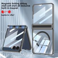 For Samsung Galaxy Z Flip 7 Case Soft airbag Transparent middle hinge Magnetic Magsafe Protective Back Cover For Z Flip 7 Shell Galaxy Z Flip7 juoda