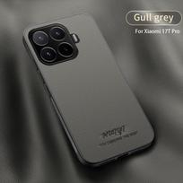 Skirta Xiaomi 17T Pro dėklas Minkštas PU veganiškos odos Belaidžio įkrovimo Apsauginis telefono galinis dangtelis Dėklas Skirta Xiaomi Mi 17T 17t Pro korpusas Xiaomi 17T Pro pilka spalva