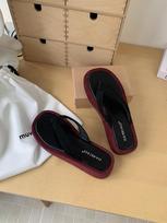 Summer Flip Flops for Women 2025 Platform Clip Toe Sandals Slides Woman Beach Vacation Outdoor Slippers Zapatos De Mujer 35 raudona