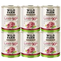 WILD FARM PURE MONO Ėriukų šuniukų 6x800 g vienos rūšies baltymų šunų maistas
