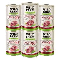WILD FARM PURE MONO Ėriukų šuniukų 6x400 g vienos rūšies baltymų šunų maistas