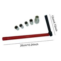 Socket Wrench Faucet Wrench Set 8mm to 13mm Plumber Back Nut Kit Wrench plumbing tool Bathroom Faucet Tap Repair Tools Spanner raudona
