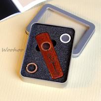 Engraved Wooden Kazoo with Metal Storage Box, Orff Musical Instrument for Kids & Adults, Companion for Guitar Ukulele