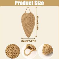 Fake Wasp Nest 2 Pieces Hangable Ornament Artificial Wasp Nest Decoy for Garden Yard Backyard Eaves Courtyard Park Beach House chaki