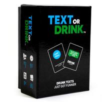 Text or Drink: Conversation Game Cards for Friends and Couples black