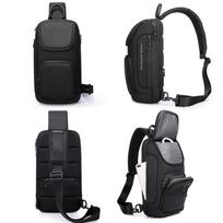 Crossbody Bag For Men Portable Waterproof Shoulder Messenger Bags Male Travel Short Trip Chest Bag Fit For 9.7 Inch iPad 34 x 17.5 x 11 cm black