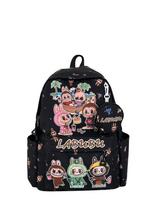 LABUBU Backpack School Student Backpack Backpack juoda