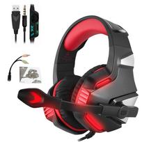 Hunterspider V3 Žaidimų ausinės Stereo Triukšmą slopinančios laidinės ausinės LED žaidimų mikrofonas Ausinės Juoda Mėlyna