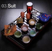 Chinese kung fu tea set porcelain tray purple grit ceramic teapot for the tea cups with saucers solid wood the tea pot 26pcs raudona