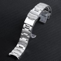 Seiko, Citizen laikrodžiams Vyriški dirželiai Lenkta galūnė Nerūdijančio plieno laikrodžio apyrankė 20mm 22mm Dirželiai Aukštos kokybės metalinė laikrodžio apyrankė 18mm sidabras