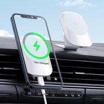Mcdodo belaidis automobilinis įkroviklis 15w Qi magnetinis greito įkrovimo telefono automobilinis laikiklis 360 oro išleidimo angos tvirtinimo stovas, skirtas iPhone 13 12 11 Pro Max as picture juoda
