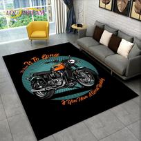 3D Retro Vintažinis Motociklo Plotas Kilimas Didelis, Kilimas Svetainei Miegamajam Sofa Durų Kilimėlis Dekoravimui, Vaikų Žaidimų Neslystantis Grindų Kilimėlis 40x60cm(15x23in)