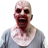 1 vnt. Zombio kaukė Helovino Cosplay vakarėliui Realistiškos veido kaukės Galvos apdangalas Baisus rekvizitas brown