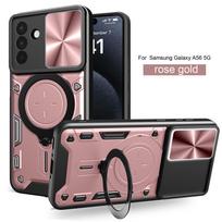 For Samsung Galaxy A06 A16 A26 A36 A56 Case Slide Camera Armor Phone Case For Samsung A 06 16 26 36 56 5G Ring Holder Back Cover For Galaxy A06 4G