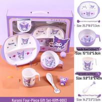 Kuromi Melamine 4-Piece Dinnerware Set