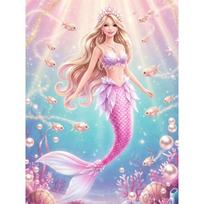 Disney Mažoji Undinėlė Arielė Serija Perlamutro Rašto Dekoracijos, Su Perlamutro Raštais Ant Jų, Labai Tinka Naudoti Kaip Namų Dekoracijos 35x45cm pink