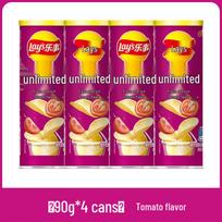 Lays Fresh Tomato Potato Chips, 90g x 4 Packs