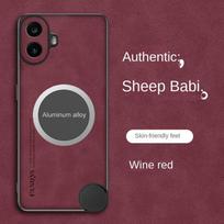 For Nothing CMF Phone 1 Case Soft PU Skin With Magnetic Protective Back Cover Case For Nothing CMF Phone1 Full Cover Phone Shell Nothing CMF Phone 1 raudona