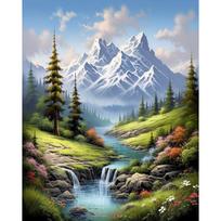 GATYZTORY 60x75cm Rėminis paveikslas pagal skaičius suaugusiems Modernus miško peizažas Paveikslas pagal skaičius Akriliniai dažai ant drobės Namų dekoras 20x30cm No Frame