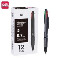 Deli 4-in-1 Retractable Ballpoint Pen, 0.7mm