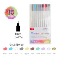 GuangNa 10/30 Colors Metallic Markers Fine Point Metallic Marker Calligraphy Brush Pens for Scrapbooking Crafts Art Rock Egg white