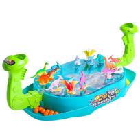 Children's Two-Player Battle Catapult Dinosaur Board Game Pinball Catapult Toy Parent-Child Interactive Educational Toy žalia