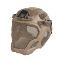 Visapusiškas apsauginis taktinis sportinis šalmas, pilno veido plieninio tinklelio kaukė, Airsoft, medžioklės, šaudymo, lauko jojimo šalmas, galvos apsauga
