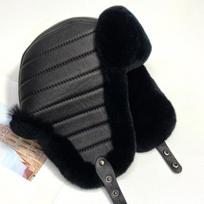 Natūralaus triušio kailio kepurės vyrams bomber kepurės Ausų atvartai Pūkuotos uodegos Šilta stilinga žieminė kepurė ushanka 55-62 adjustable juoda