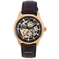 Bulova Classic Sutton Juodas Skeletinis Ciferblatas Automatinis 97A169 Vyriškas Laikrodis juoda