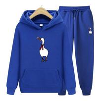 Vyriški rinkiniai Žąsų rašto megztinis sportinis kostiumas sportinis kostiumas 2 dalių komplektas megztiniai Megztiniai + kelnės kostiumas Hoodie Bėgiojimas S
