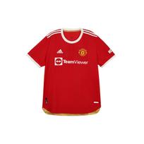 Adidas Manchester United 1 Letter Print T-Shirt Short Sleeve Jersey Player Home Men Tops Red H31090 XL white