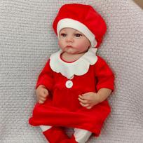 Reborn Baby Doll 48CM Hand Painted Hair Doll Toy Lifelike Real Soft Touch Newborn Baby Handmade Art Doll Toy 48cm white