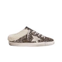 (w) Golden Goose Superstar Sabot Glitter Shearling Interior Sneakers 35