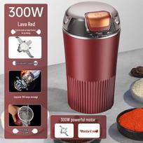 Superfine Household Spice Grinder for Dried Peppercorns & Grains Round Head Grinder with 1 Blade raudona