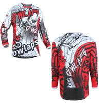 Men's Long Sleeve Off-road Motorcycle Mountain Bike Clothing Bicycle Motorcycle T-shirts Spring and Autumn Round Neck 3D Printed Top S