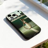 Sportinis T-Tenisas Šaunus telefono dėklas Silikoninis Juodas Minkštas iPhone 17,16,15,14,13,12,11,Pro,Max,Plus,E,SE4,Air,Mini iPhone12PRO