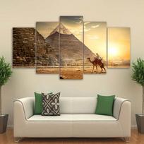 Sienos meno moduliniai paveikslai HD spausdinti 5 plokščių Senovės Egipto piramidė Namų dekoras Svetainė Modernus drobės paveikslas 20X35 20X45 20X55CM