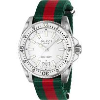 Gucci YA136207 Dive Balto ciferblato vyriškas laikrodis 45 mm