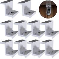 10Pcs For Aluminum Alloy Solar Panel End Clamps for PV Module Racking Mount System Accessories Photovoltaic Mounting